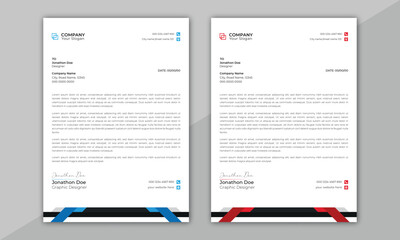 Wall Mural - modern creative & clean business style letterhead bundle. modern and minimalist company business let
