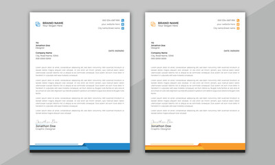 Wall Mural - abstract corporate business style letterhead design vector template. clean and professional corporat