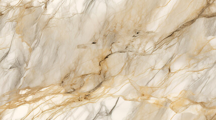 Wall Mural - Seamless pattern photo-based marble texture with intricate veining.