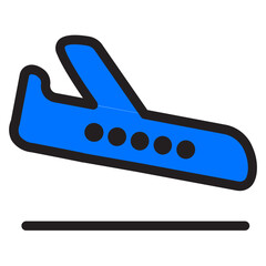Poster - Landing Icon: A graphical representation symbolizing the act of landing plane