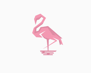 Wall Mural - flamingo logo symbol design template illustration inspiration