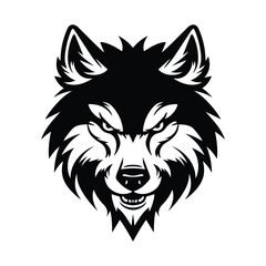 Wall Mural - Wolf Head Portrait Vector Logo