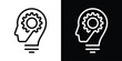 © Mas_W - logo design head with gear in lamp minimalist icon vector inspiration