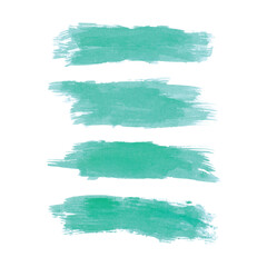 hand draws ink brush stroke collection, watercolor green vector brush strokes, grunge green design e