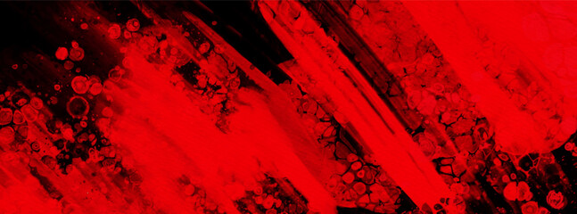 Wall Mural - Black red ink brush stroke background. Vector illustration.