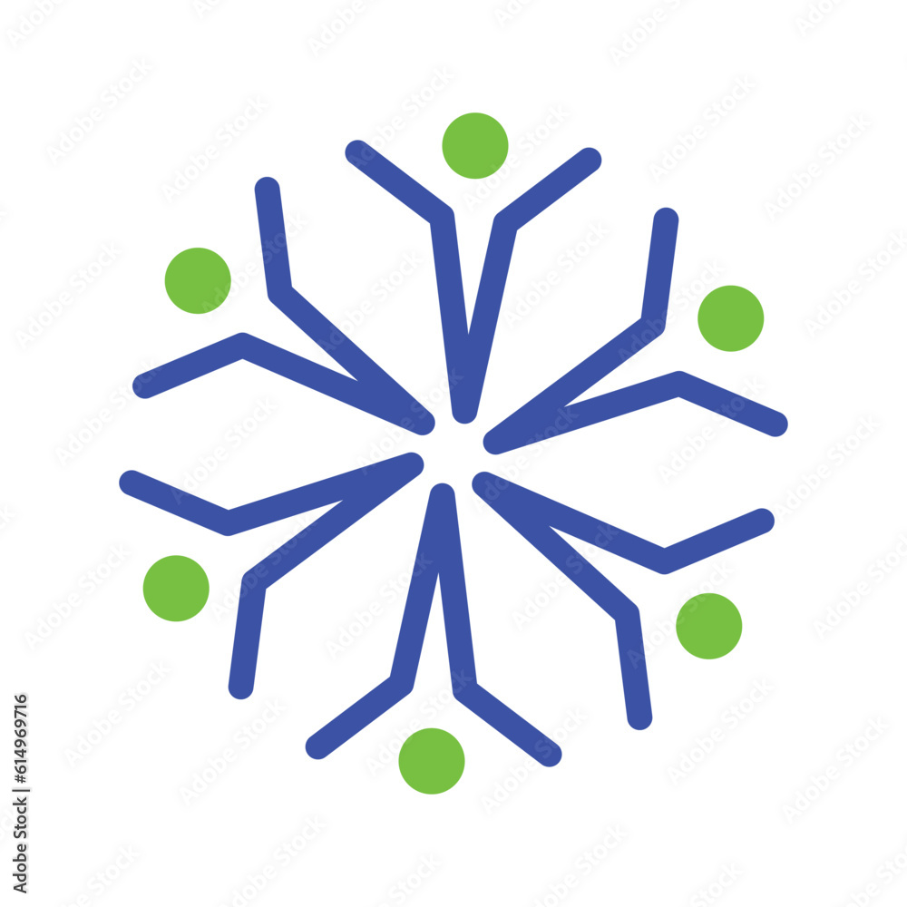 6 People togetherness and community concept logo abstract vector ...