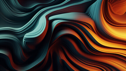 Poster - abstract orange background, Generative AI	
