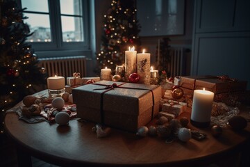 Christmas surprise with gifts delivered on separate days. Generative AI