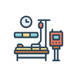 Color illustration icon for intensive 