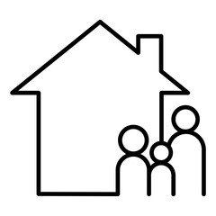 Poster - Family house icon