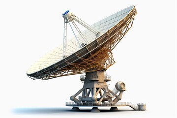 Poster - satellite dish isolated on white background. Generated by AI.
