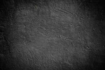 Poster - Black and white stone grunge background wall texture