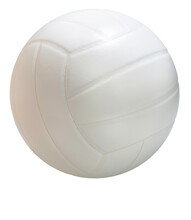 Volleyball Ball Isolated On White Background, Volleyball Ball Sports Equipment On White PNG File.