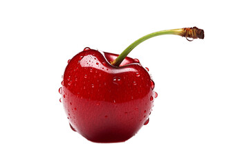Canvas Print - Isolated Cherry on Transparent Background, AI
