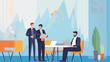 © DRN Studio - Business Concept illustrations. Collection of scenes with men and women taking part in business activities. Vector illustration.