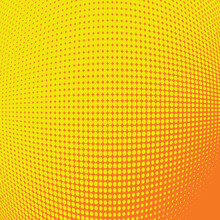 Bright Color Gradient Polka Dot Pop Art Halftone Pattern

