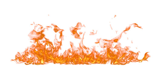 Aufkleber - Fire flame on transparent background isolated png..