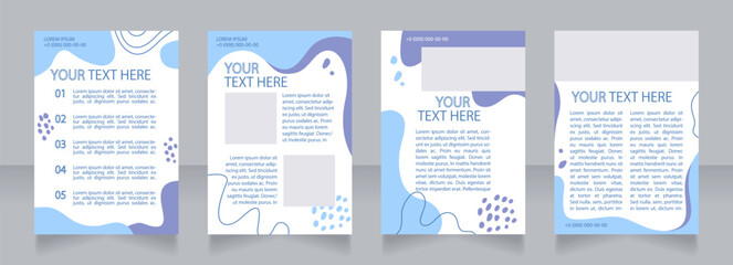 Wall Mural - Cleaning service promotion blank brochure layout design. Vertical poster template set with empty copy space for text. Premade corporate reports collection. Editable flyer paper pages