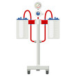 Medical equipment, Vacuum regulators suction Canister roll stands. Flat design