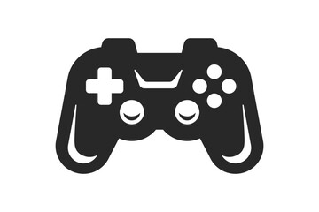 Poster - Gamepad joystick virtual game controller video gaming esport monochrome black icon vector