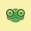 frog icon vector. Animal icon button, vector, sign, symbol, logo, illustration, editable stroke, flat design style.