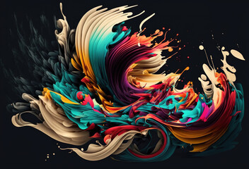 Wall Mural - Paint explore graphic painting creative background