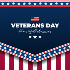 Happy Veterans Day background vector illustration