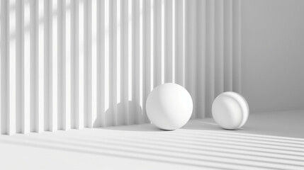 Poster - white background abstract with shadow and light. product display podium generative ai.