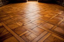 Classic Parquet Floor With Intricate Wood Patterns Generative AI
