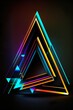 abstract neon triangle background