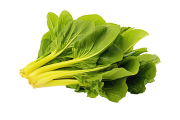 Mustard greens isolated on transparent background. Generative Ai