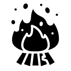 Poster - campfire, boonfire icon