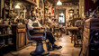 © ckybe - A barber shop with a vintage aesthetic showcasing the history and tradition of the shop.