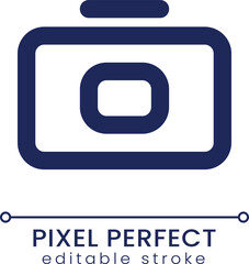 Canvas Print - Camera pixel perfect linear ui icon. Making photo. Technology. Messenger feature. GUI, UX design. Outline isolated user interface element for app and web. Editable stroke. Poppins font used