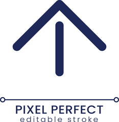 Poster - move upward pixel perfect linear ui icon. social network app navigation. chat history. gui, ux desig