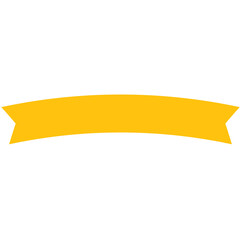digital png illustration of yellow banner with copy space on transparent background