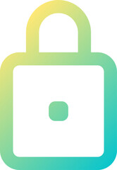 Poster - Padlock pixel perfect gradient linear ui icon. Cyber security service. Closed access to data. Line color user interface symbol. Modern style pictogram. Vector isolated outline illustration