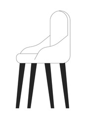 Poster - Office chair flat monochrome isolated vector object. Modern furniture. Comfortable lounge chair. Editable black and white line art drawing. Simple outline spot illustration for web graphic design