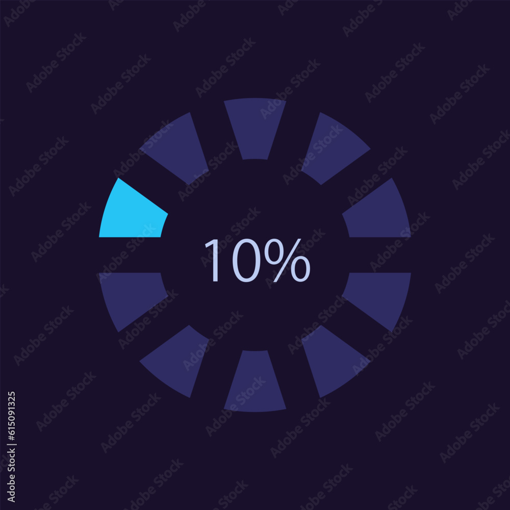 Vector de Stock Segmented radial wheel bar infographic chart design ...