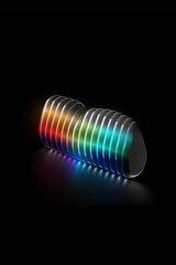 Aufkleber -  A waveform visualization of a recorded voice or musical instrument, showcasing the unique patterns and characteristics of the sound.  Generative AI technology.