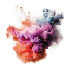 Wall Mural - colorfull smoke bombs. isolated background.