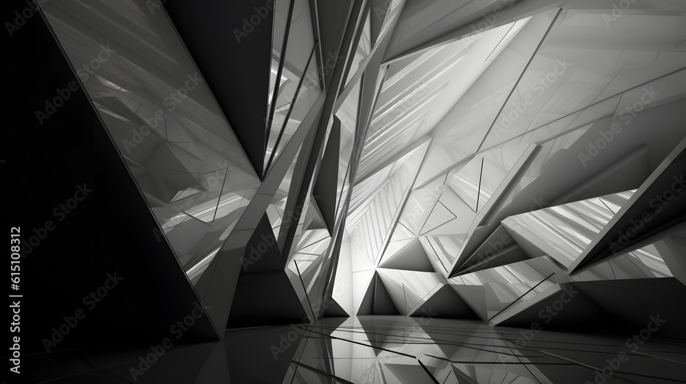 Abstract background with glass. The triangular shapes and geometric ...