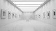 minimalist art gallery hosting an exhibition