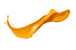 Orange paint splash . Ai art. Cutout on transparent