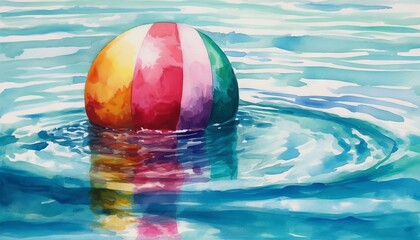 Wall Mural - Colorful Ball in Pool