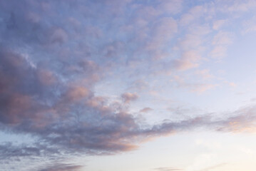 Wall Mural - beautiful sky with clouds at sunset, sky remplacement, nature background