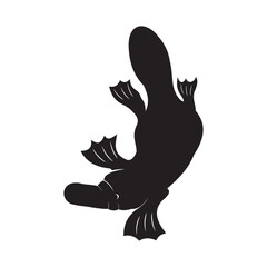 silhouette of a platypus