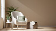 © Bunpoht - Modern vintage interior of living room - 3D Rendering