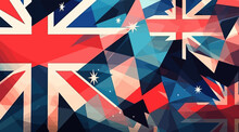 Abstract Flat Background. British And English Flag Pattern. Vector Illustration