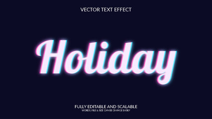 Wall Mural - Holiday Modern 3D Editable Text Effect Template